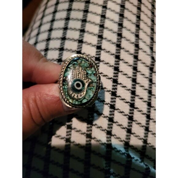 Adjustable Evil eye hamsa ring - Picture 1 of 2
